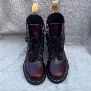 Dr. Martens Burgundy Leather Boots